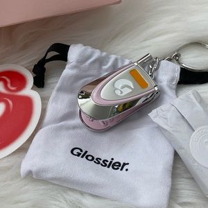 Glossier LA exclusive cell phone mirror keychain limited edition RARE